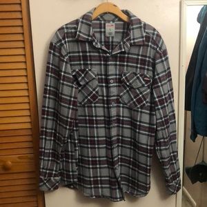 Dickies 100% Cotton Grey/Red Flannel